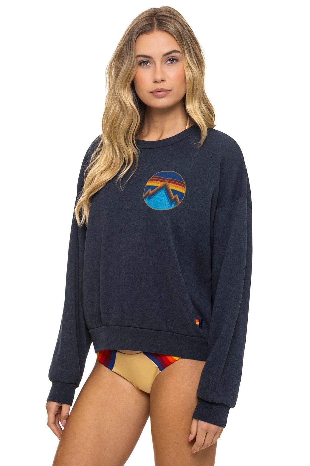 ALL SEASONS CIRCLE RELAXED CREW SWEATSHIRT - CHARCOAL - Image 3