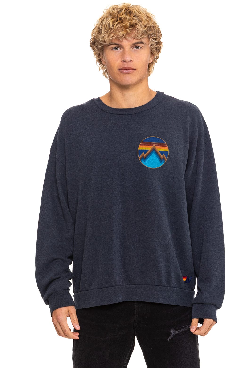 ALL SEASONS CIRCLE RELAXED CREW SWEATSHIRT - CHARCOAL - Image 2