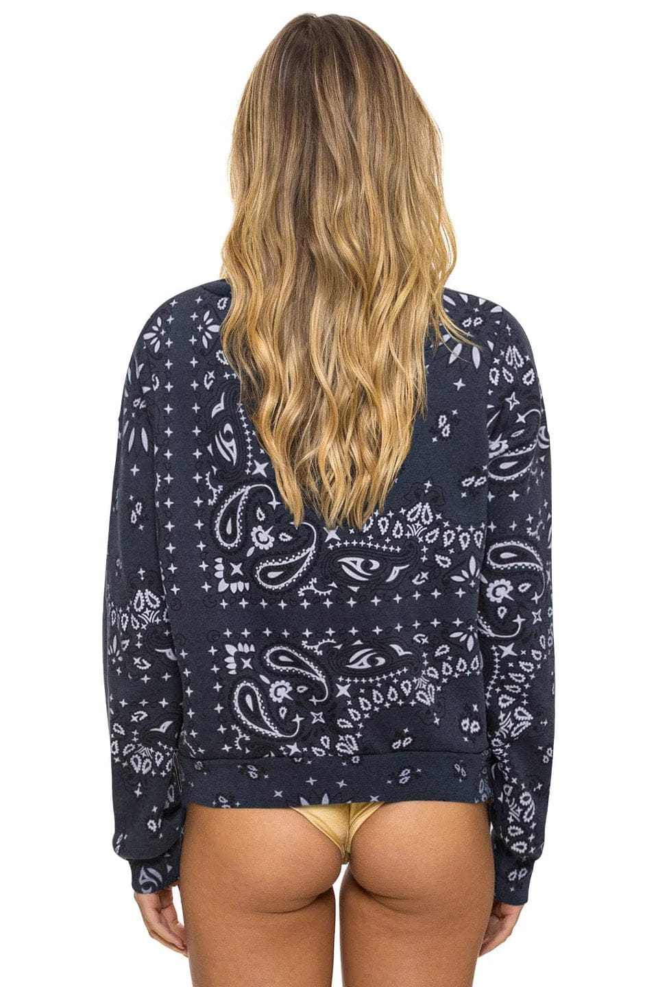 BANDANA RELAXED CREW SWEATSHIRT - CHARCOAL - Image 3