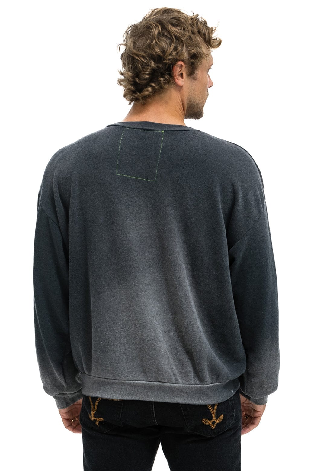 LIVE FREE + ADVENTURE PATCH RELAXED CREW SWEATSHIRT - FADED SMOKE - Image 8