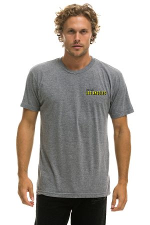 DREAMLAND LA FIRES BENEFIT CREW TEE - HEATHER GREY