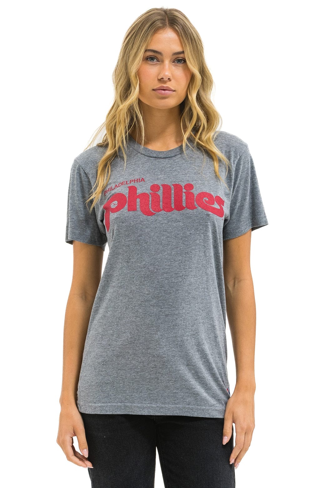 PHILLIES BOLT CREW TEE - HEATHER GREY - Image 2