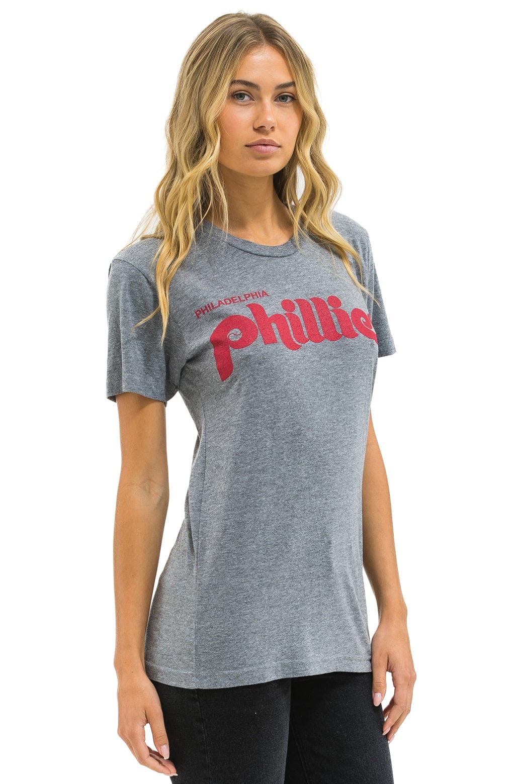 PHILLIES BOLT CREW TEE - HEATHER GREY - Image 5