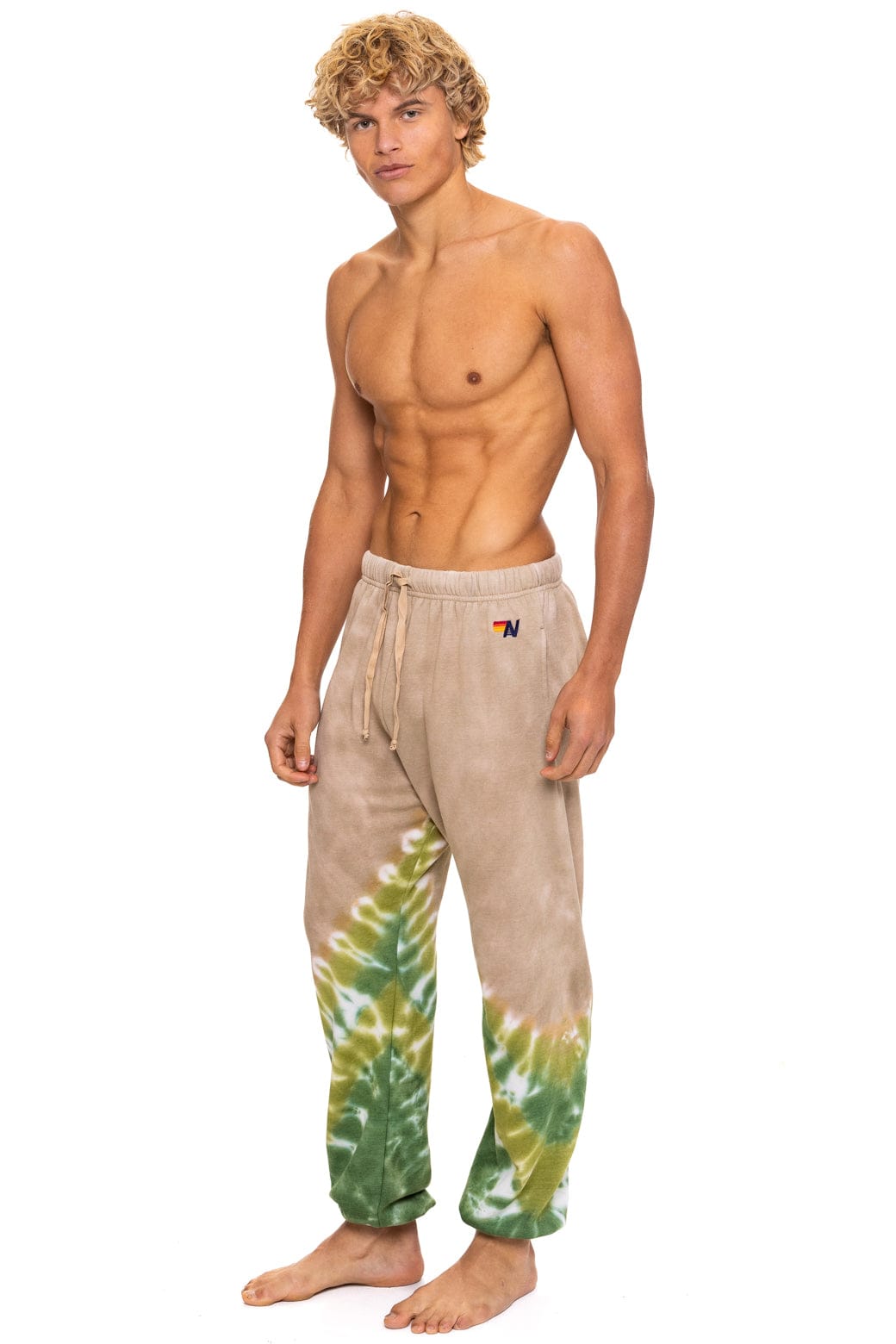 HAND DYED V SWEATPANTS - TIE DYE SAND // JUNGLE - Image 3
