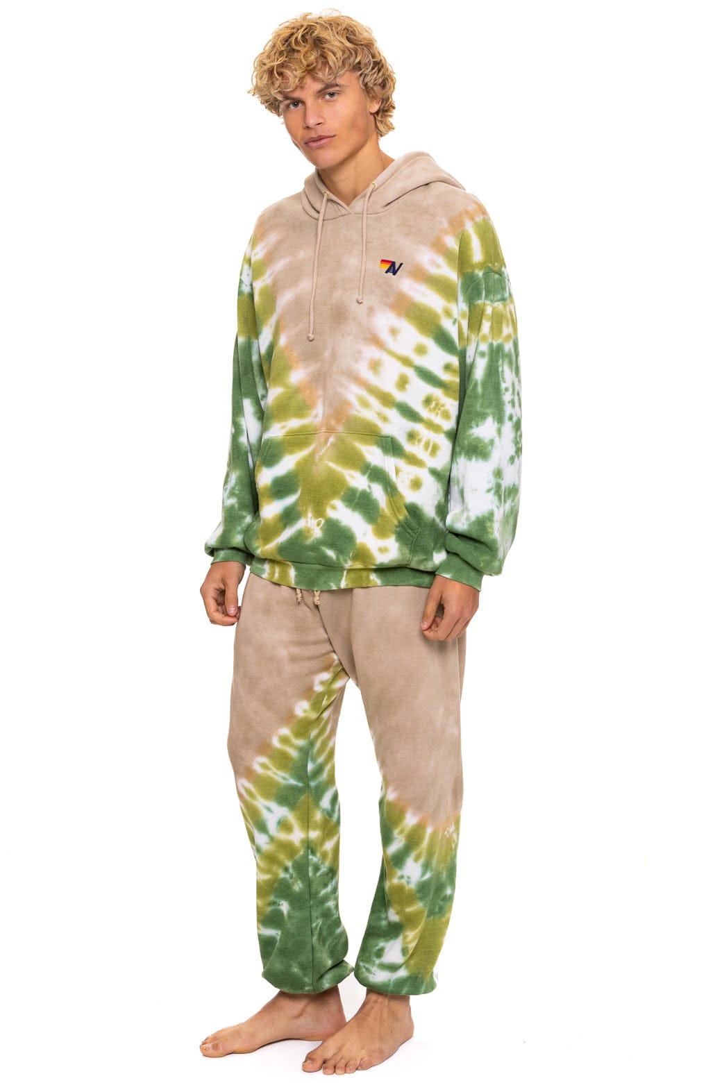 HAND DYED V SWEATPANTS - TIE DYE SAND // JUNGLE - Image 4