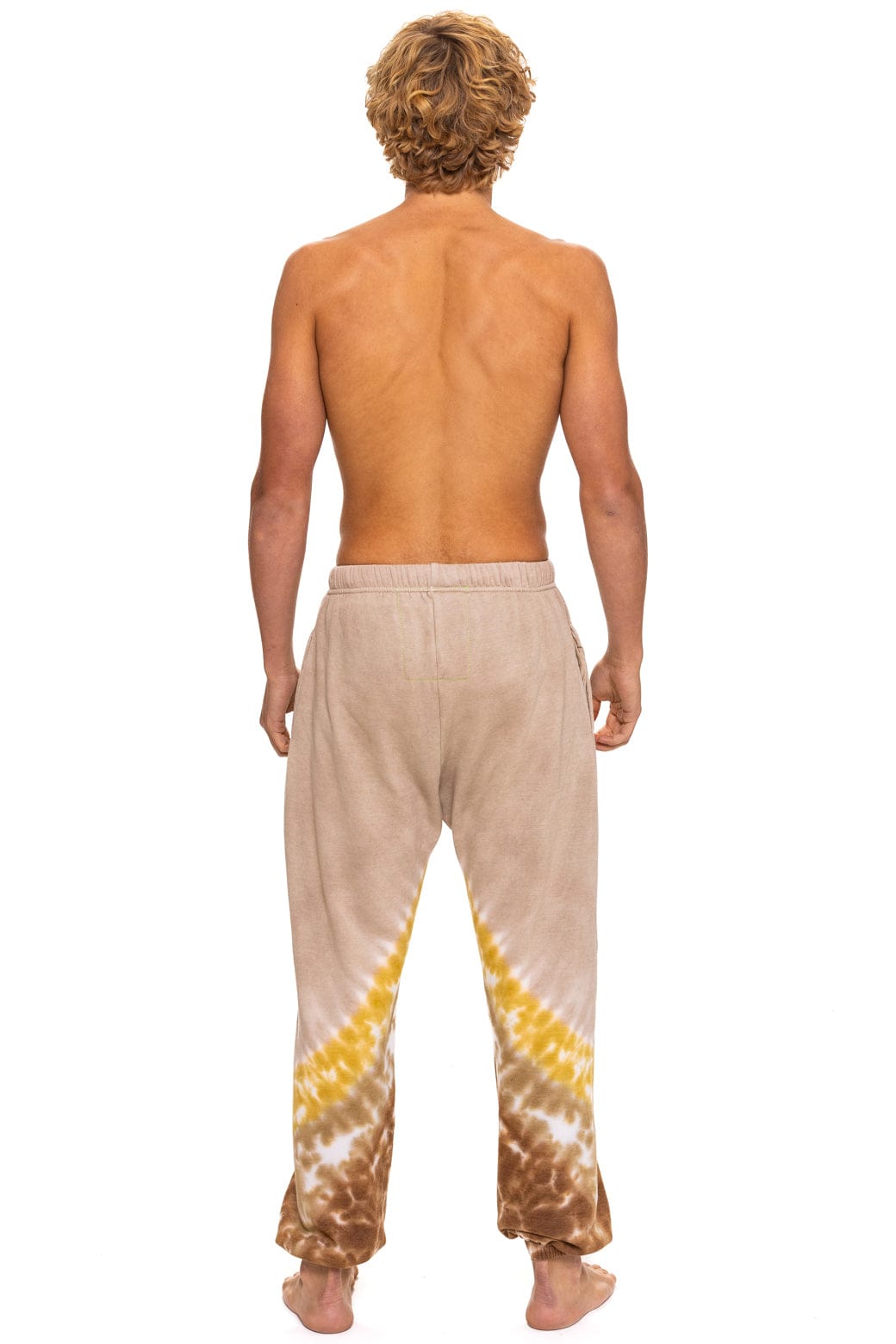 HAND DYED V SWEATPANTS - TIE DYE SAND // CINNAMON - Image 7