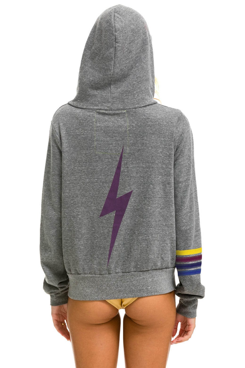 LSU BOLT ZIP HOODIE - HEATHER GREY - Image 4