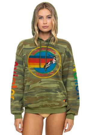 AVIATOR NATION RELAXED PULLOVER HOODIE - CAMO