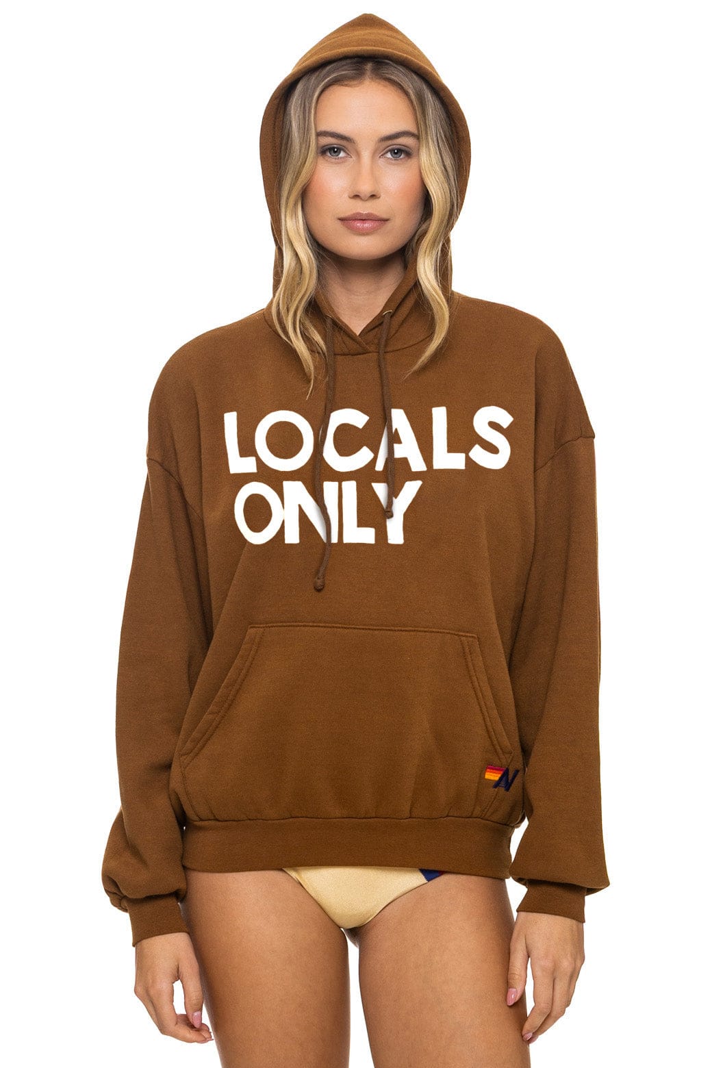 LOCALS ONLY RELAXED PULLOVER HOODIE - CINNAMON