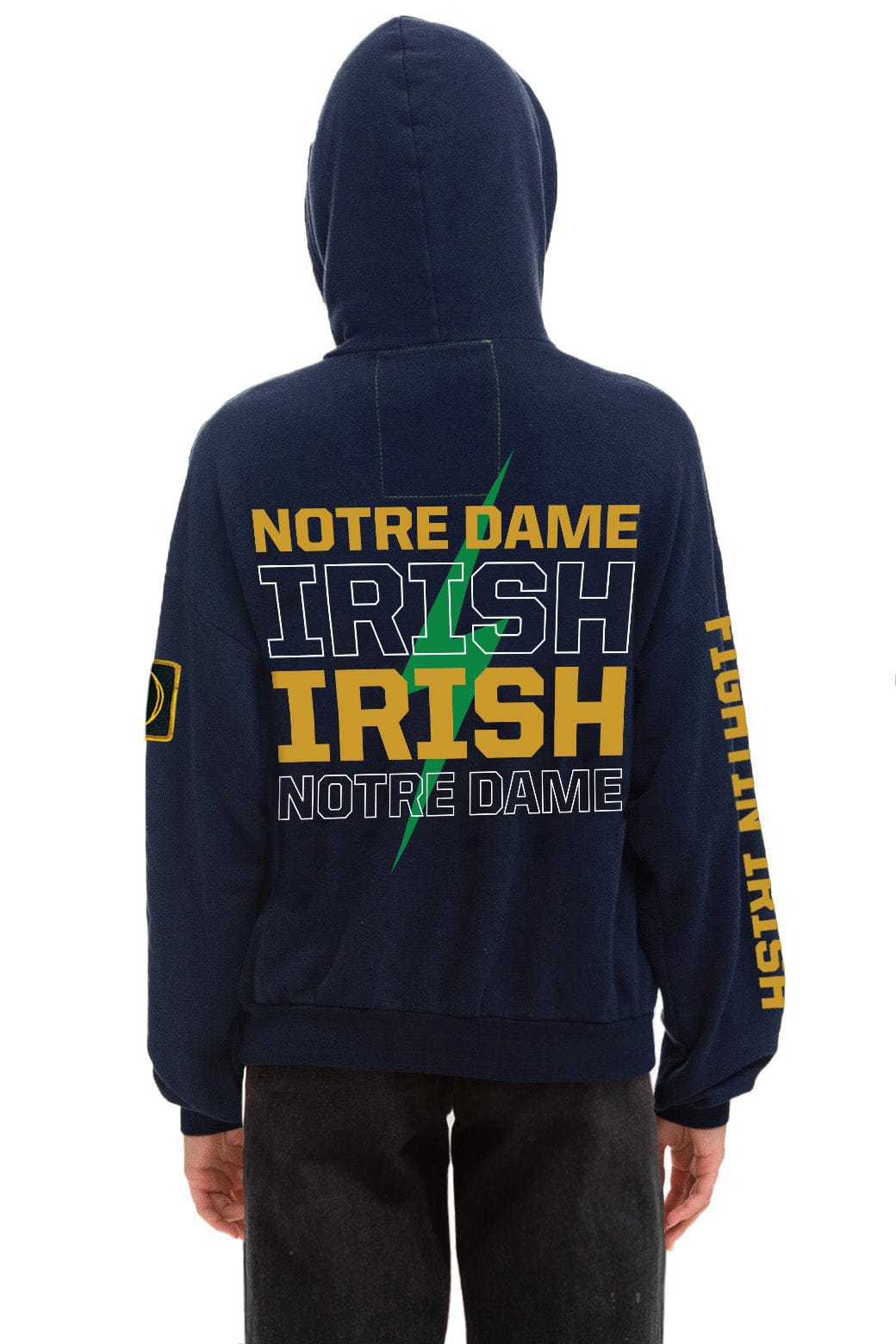 NOTRE DAME CFP 2025 UNISEX RELAXED PULLOVER HOODIE - NAVY - Image 2