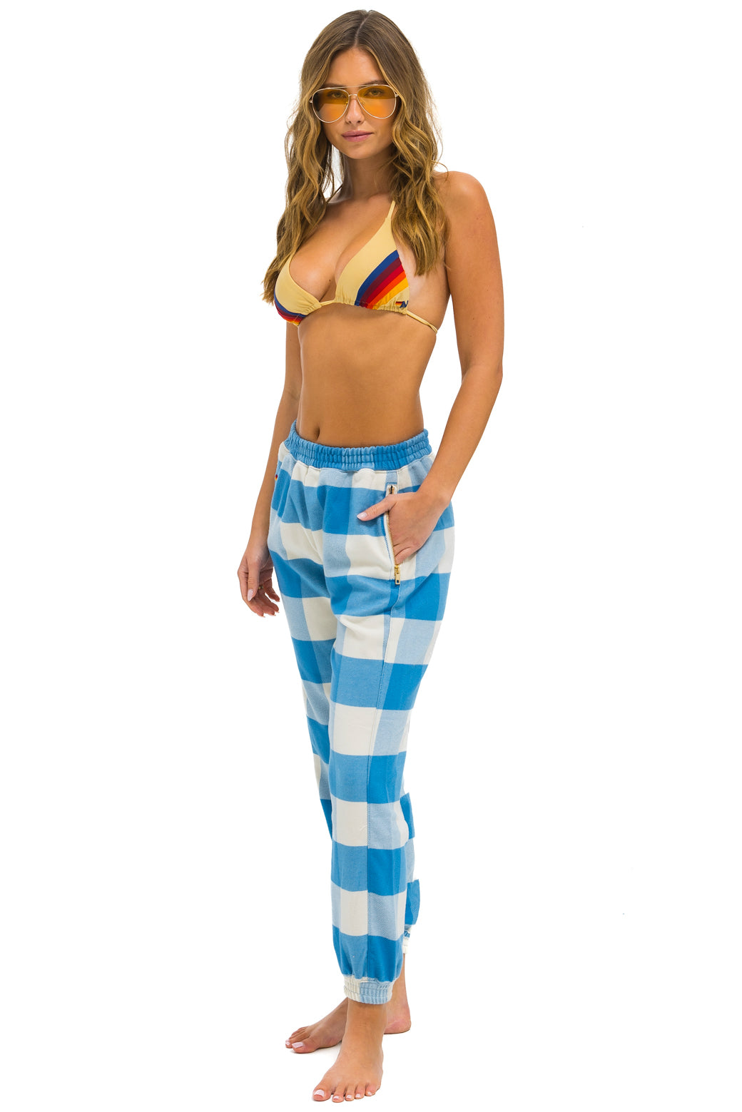 PLAID LODGE PANT - SKY PLAID - Image 4