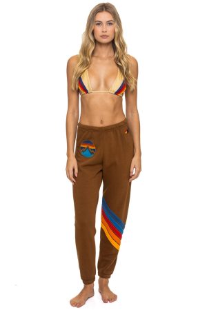 ALL SEASONS CIRCLE CHEVRON SWEATPANTS - CINNAMON