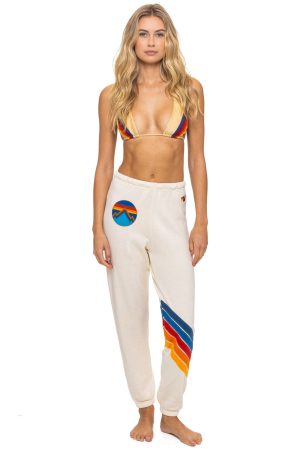 ALL SEASONS CIRCLE CHEVRON SWEATPANTS - VINTAGE WHITE