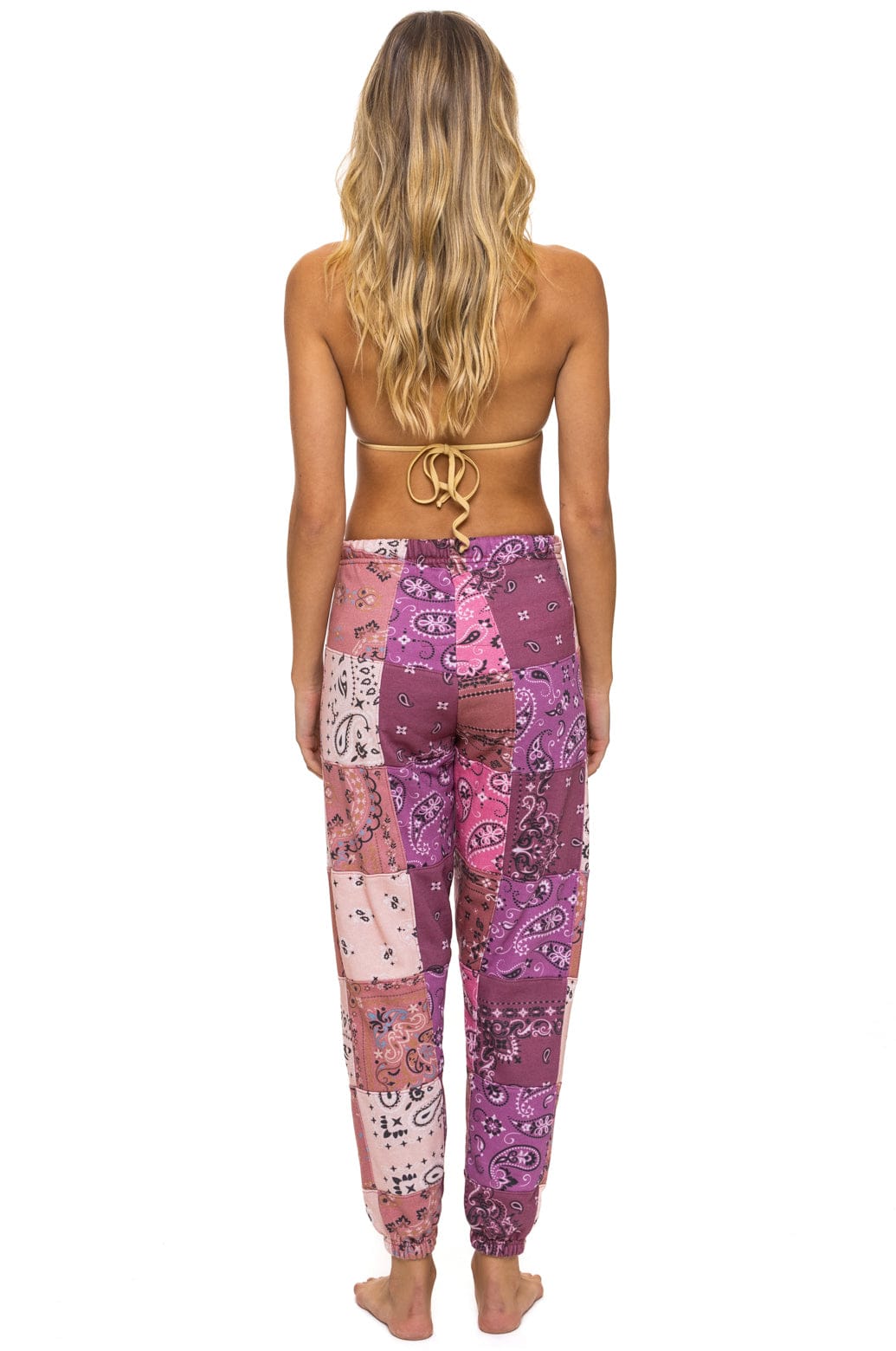 BANDANA QUILTED SWEATPANTS - PINK - Image 6