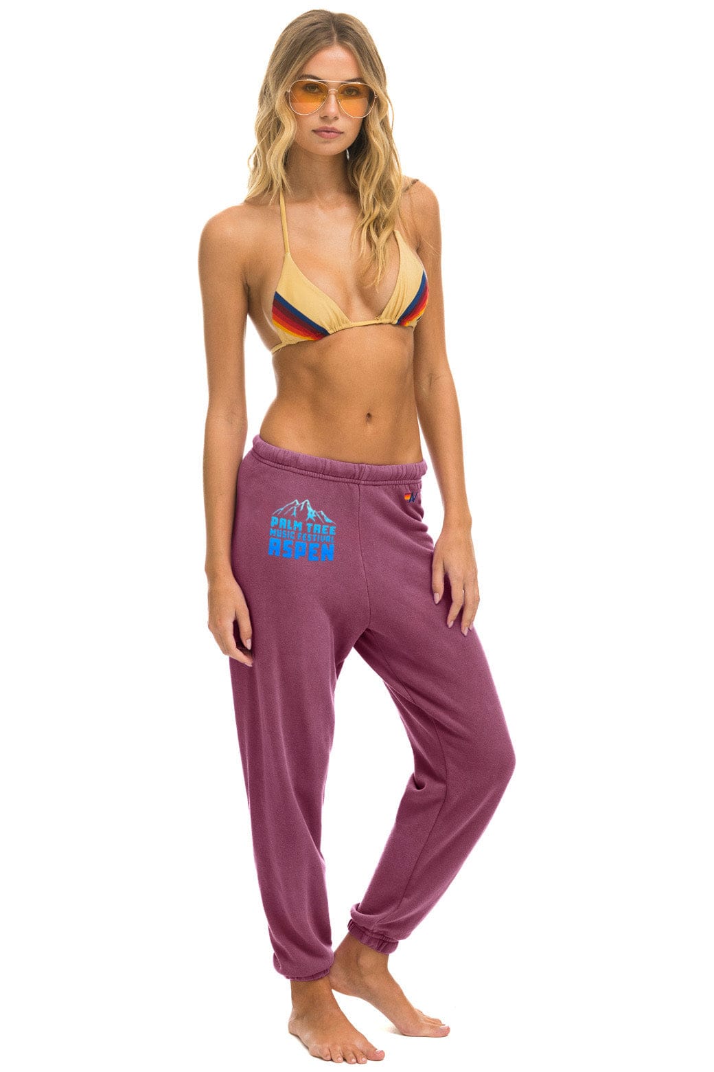 PALM TREE FESTIVAL ASPEN 2025 UNISEX SWEATPANTS - BERRY - Image 2