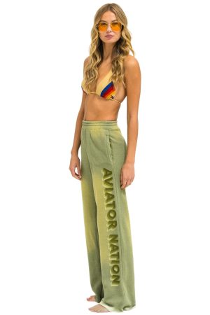 AN 3D WIDE LEG POCKET SWEATPANTS - FADED ARMY