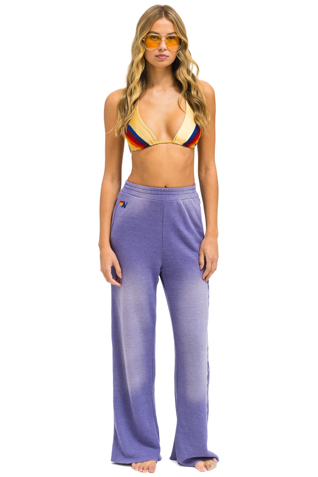 AN 3D WIDE LEG POCKET SWEATPANTS - FADED GRAPE - Image 2