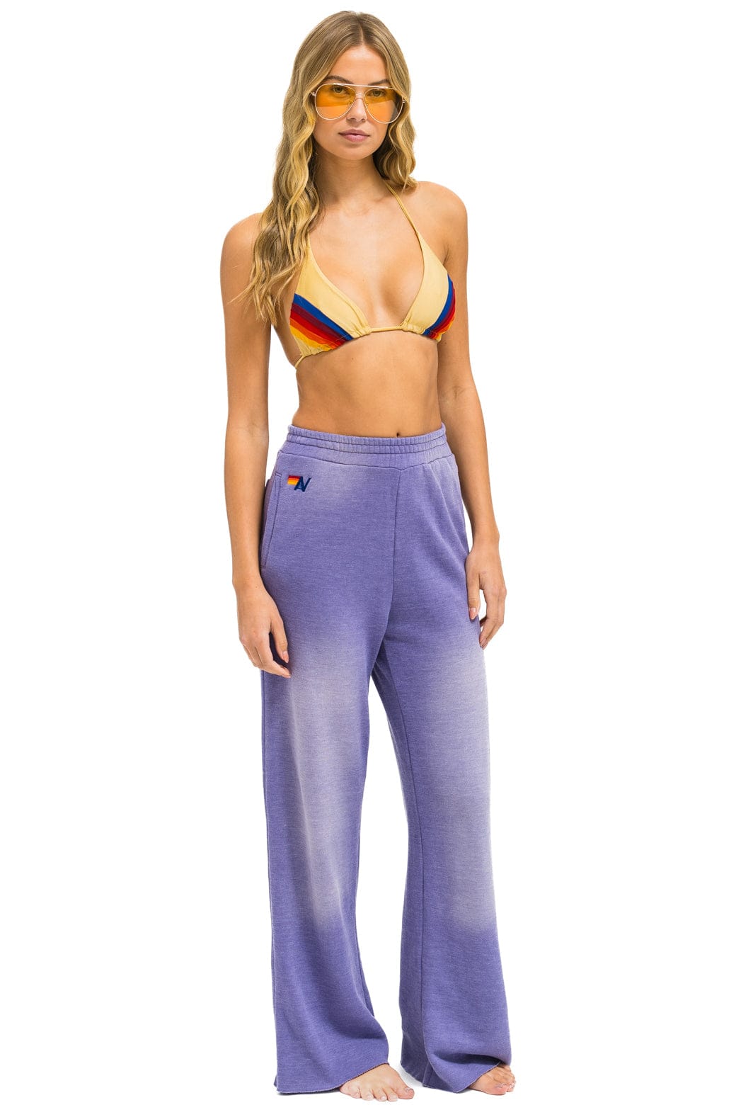 AN 3D WIDE LEG POCKET SWEATPANTS - FADED GRAPE - Image 3