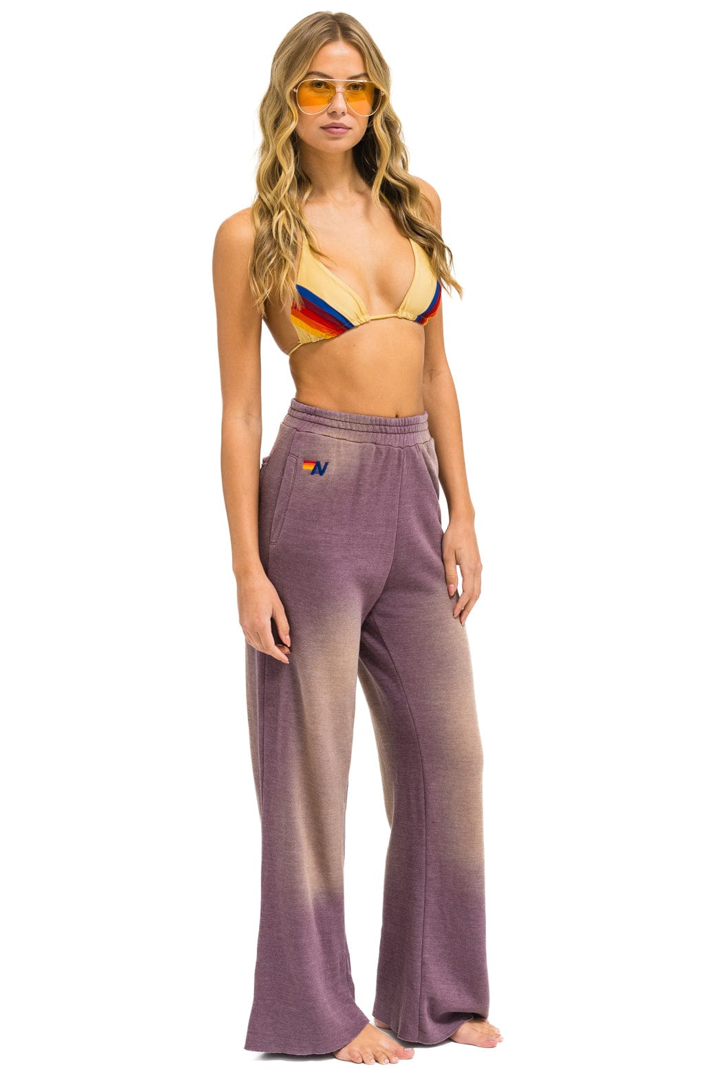 AN 3D WIDE LEG POCKET SWEATPANTS - FADED MOCHA - Image 3