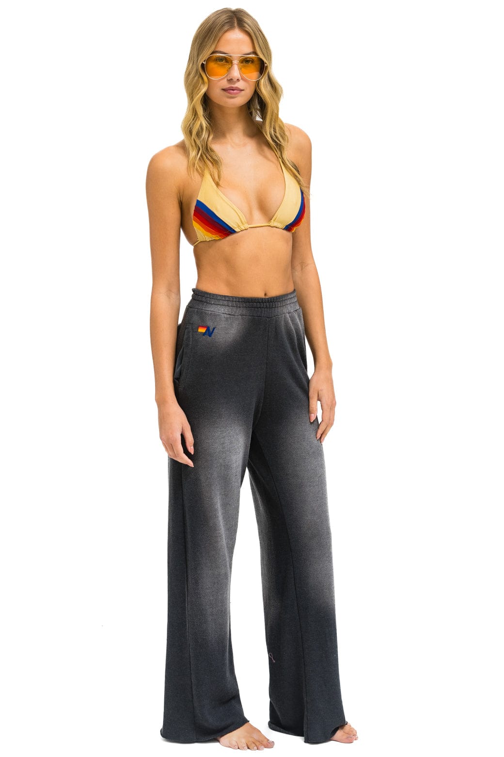 ESSENTIAL WIDE LEG POCKET SWEATPANTS - FADED SMOKE - Image 2