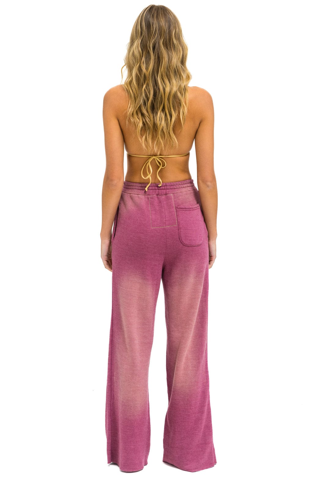 PARROT WIDE LEG POCKET SWEATPANTS - FADED BERRY - Image 4