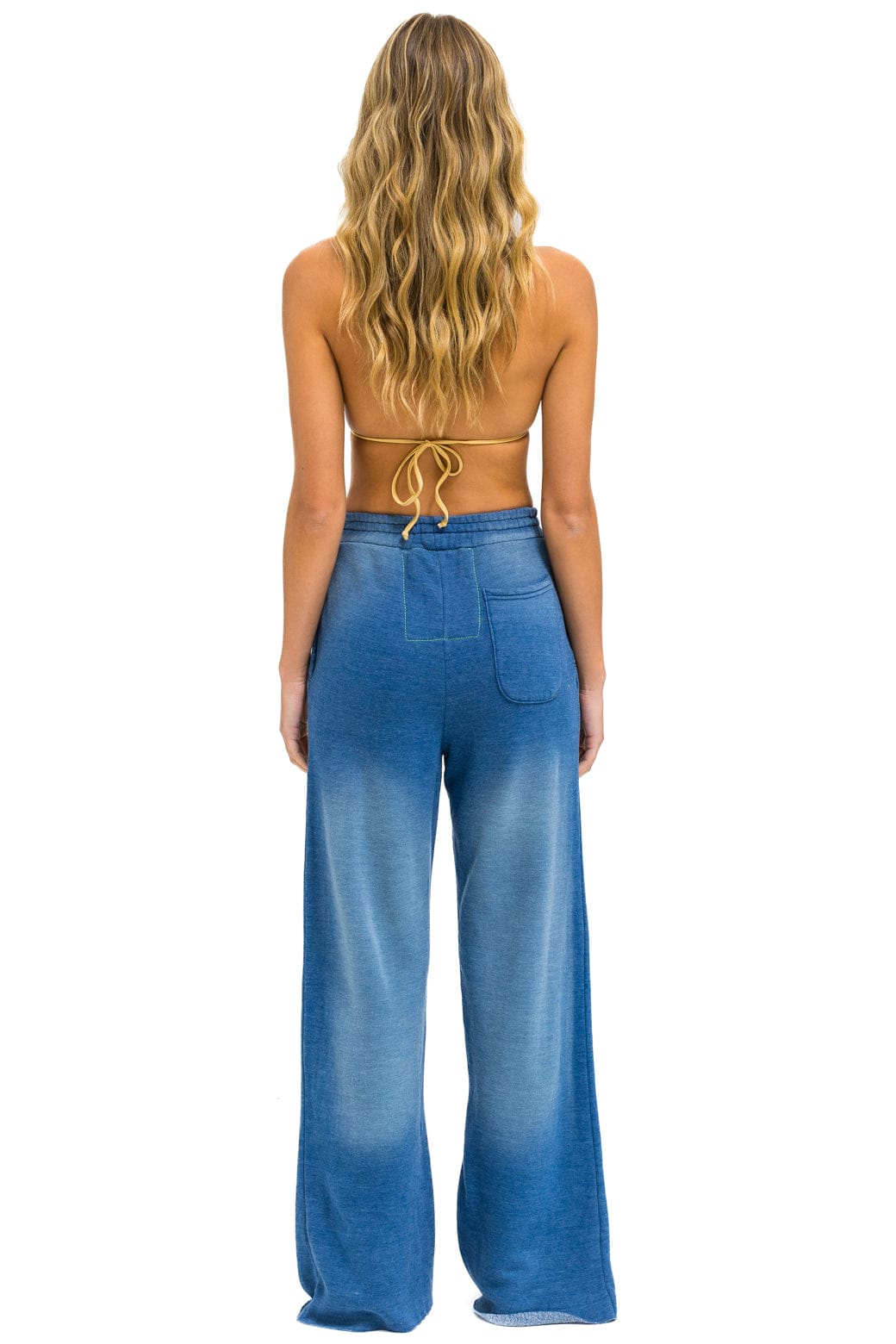 PARROT WIDE LEG POCKET SWEATPANTS - FADED WATER - Image 4