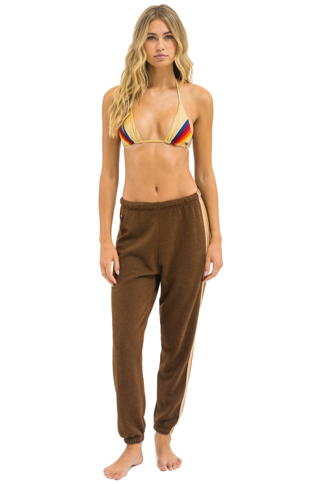 5 STRIPE SWEATPANTS - CHOCOLATE // ESPRESSO - Image 3