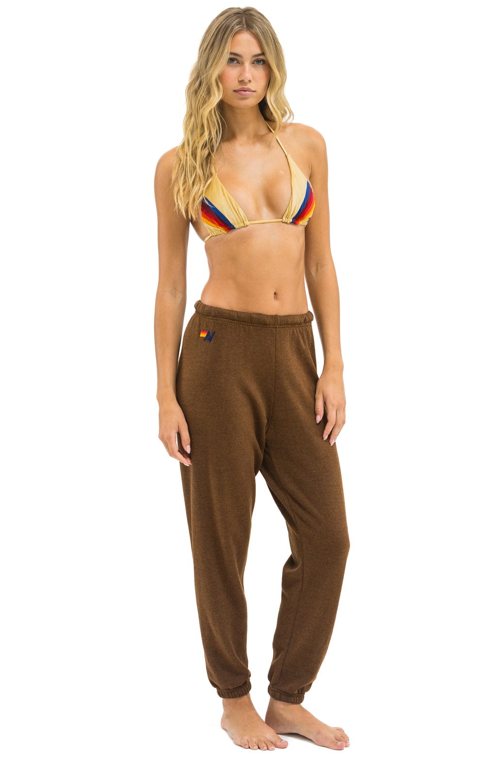 5 STRIPE SWEATPANTS - CHOCOLATE // ESPRESSO - Image 2