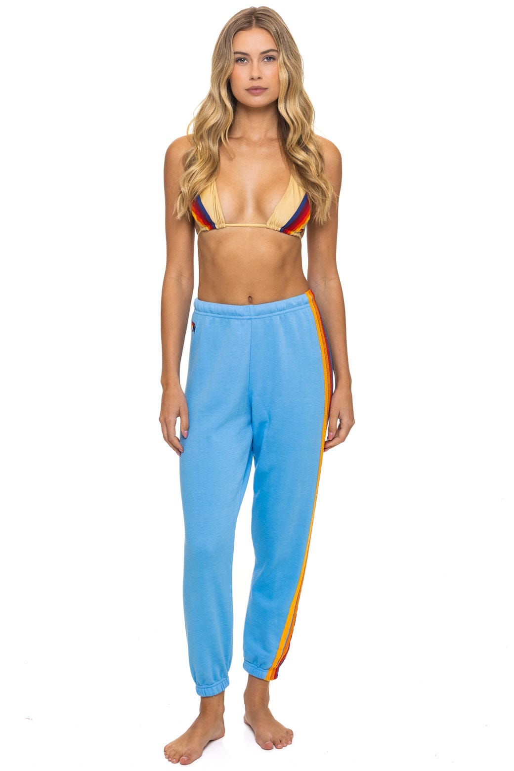 5 STRIPE SWEATPANTS - SKY - Image 2