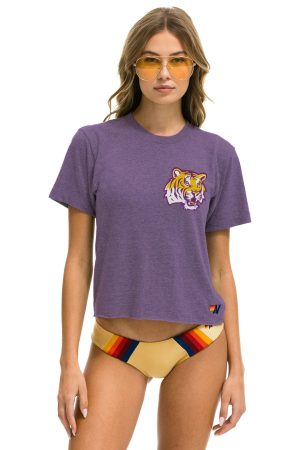 LSU TIGER BOYFRIEND TEE - GRAPE