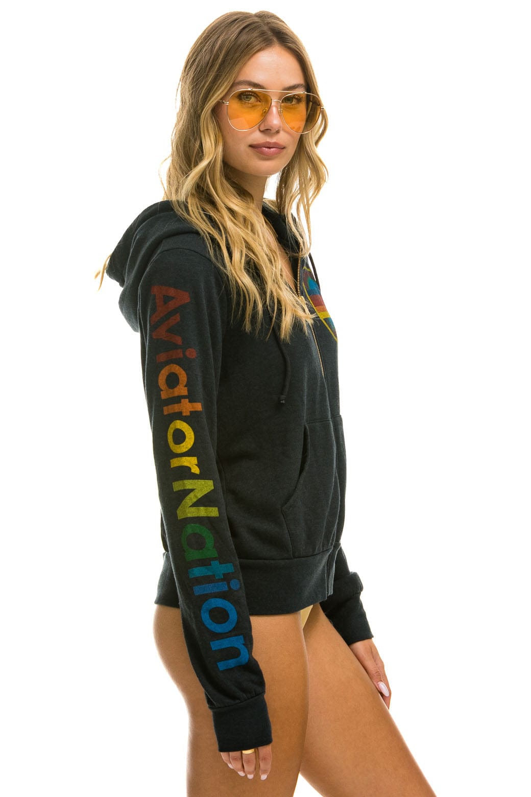 AVIATOR NATION HOODIE - CHARCOAL - Image 4