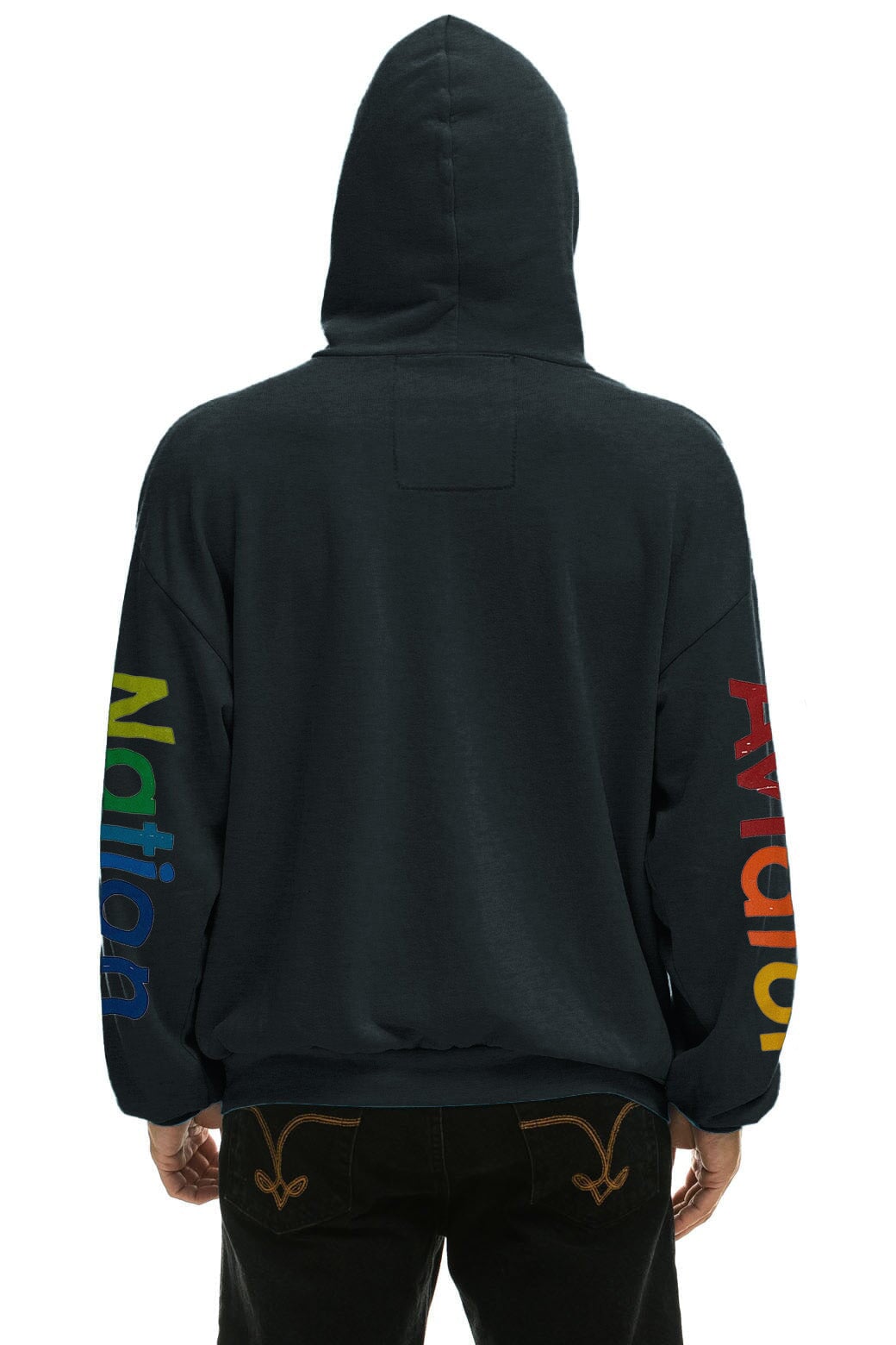 AVIATOR NATION LA JOLLA RELAXED PULLOVER HOODIE - CHARCOAL - Image 4