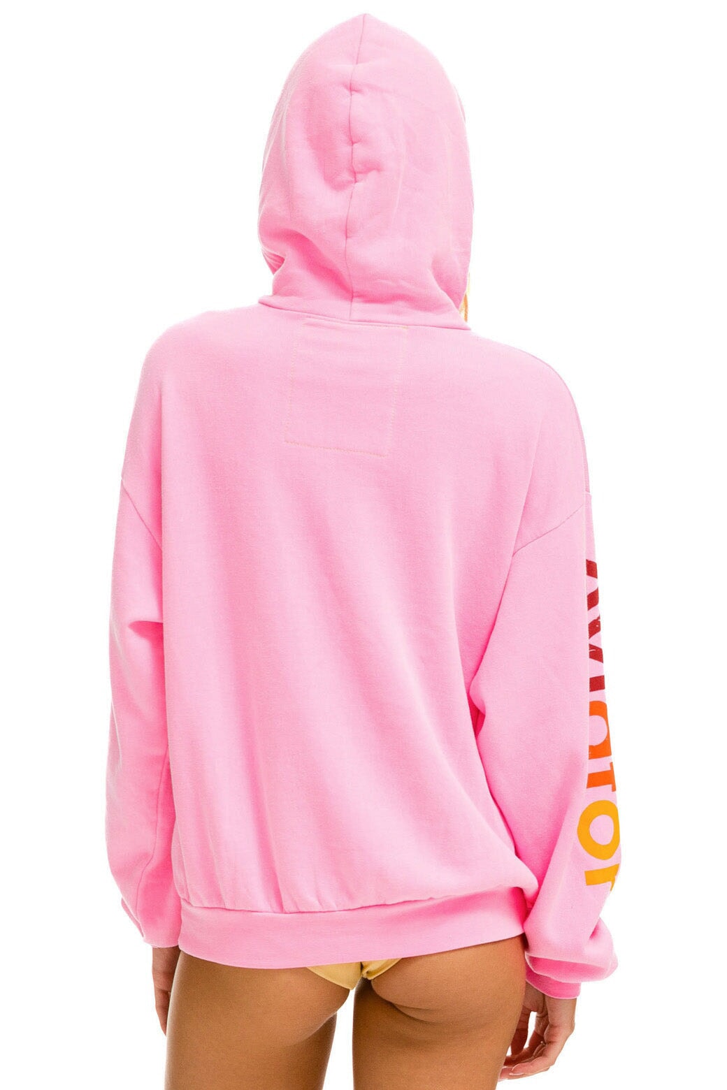 AVIATOR NATION LA JOLLA RELAXED PULLOVER HOODIE - NEON PINK - Image 3