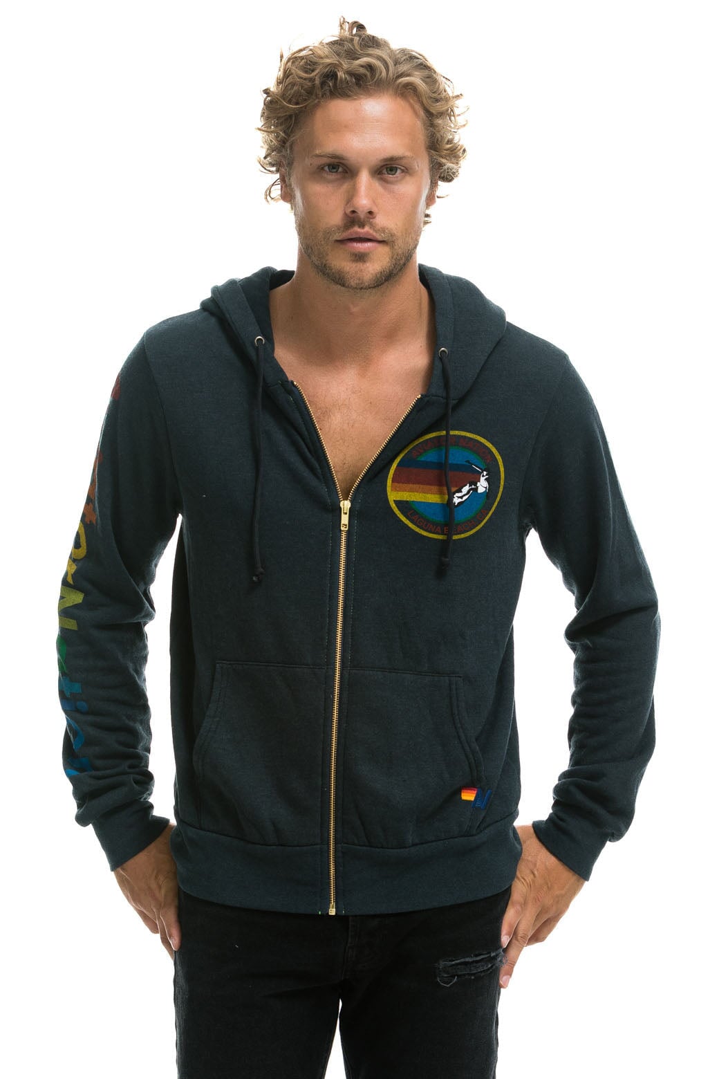 AVIATOR NATION LAGUNA BEACH HOODIE - CHARCOAL - Image 2