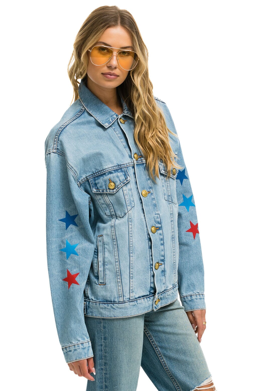 AVIATOR NATION OVERSIZED CONCERT DENIM JACKET - SUPER LIGHT - Image 9