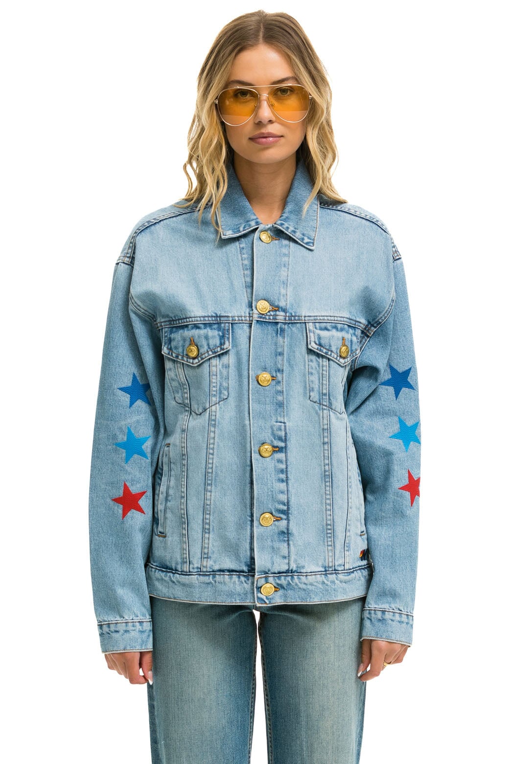AVIATOR NATION OVERSIZED CONCERT DENIM JACKET - SUPER LIGHT - Image 11