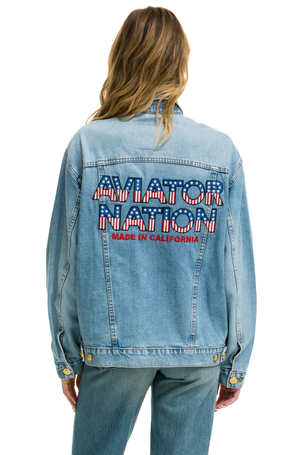 AVIATOR NATION OVERSIZED CONCERT DENIM JACKET - SUPER LIGHT - Image 13