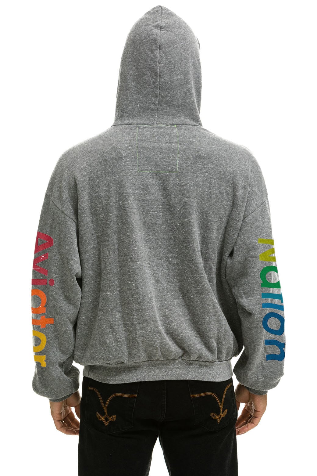 AVIATOR NATION RELAXED PULLOVER HOODIE - HEATHER GREY - Image 4