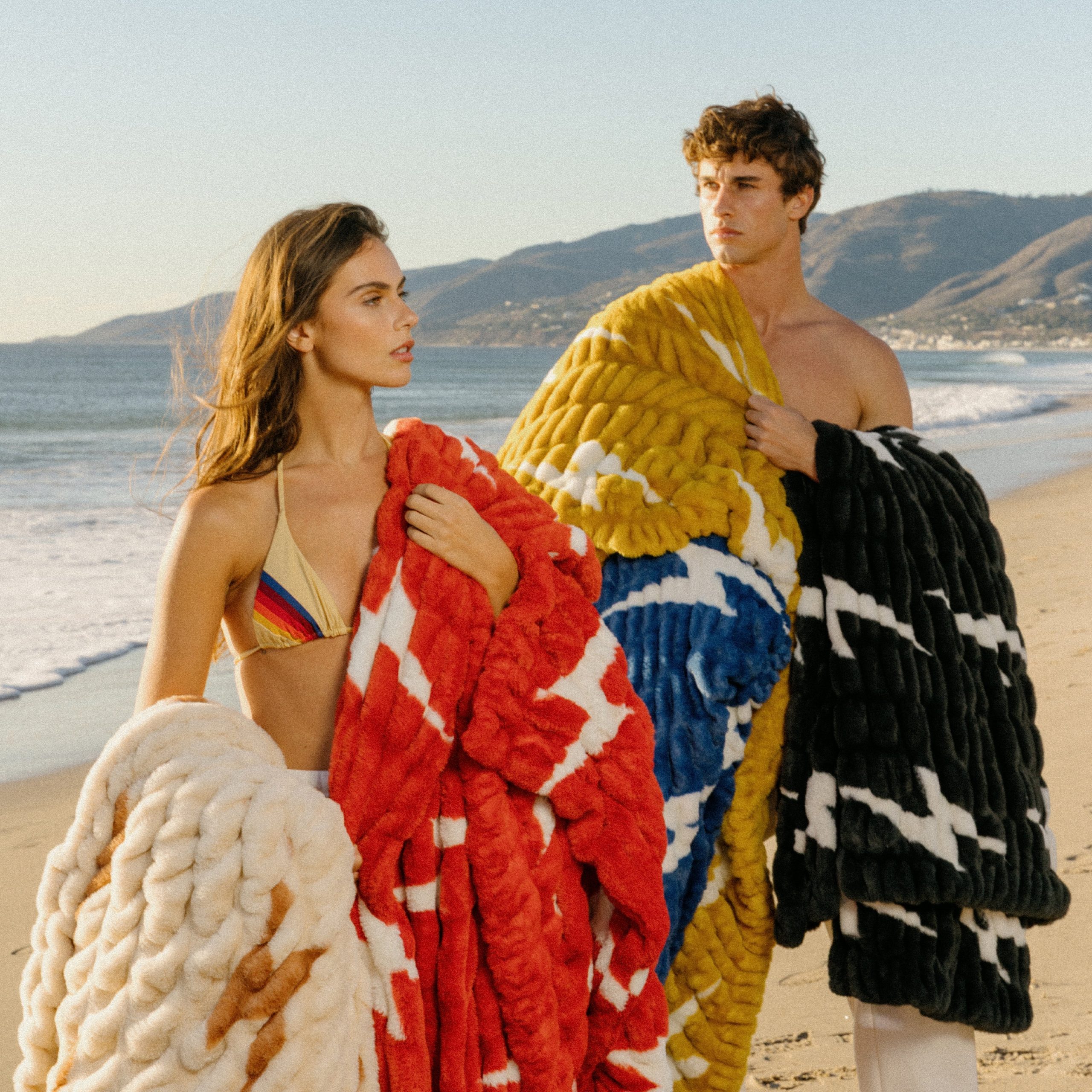 Aviator Nation x Lola Blanket - Black // White Bolt - Image 7