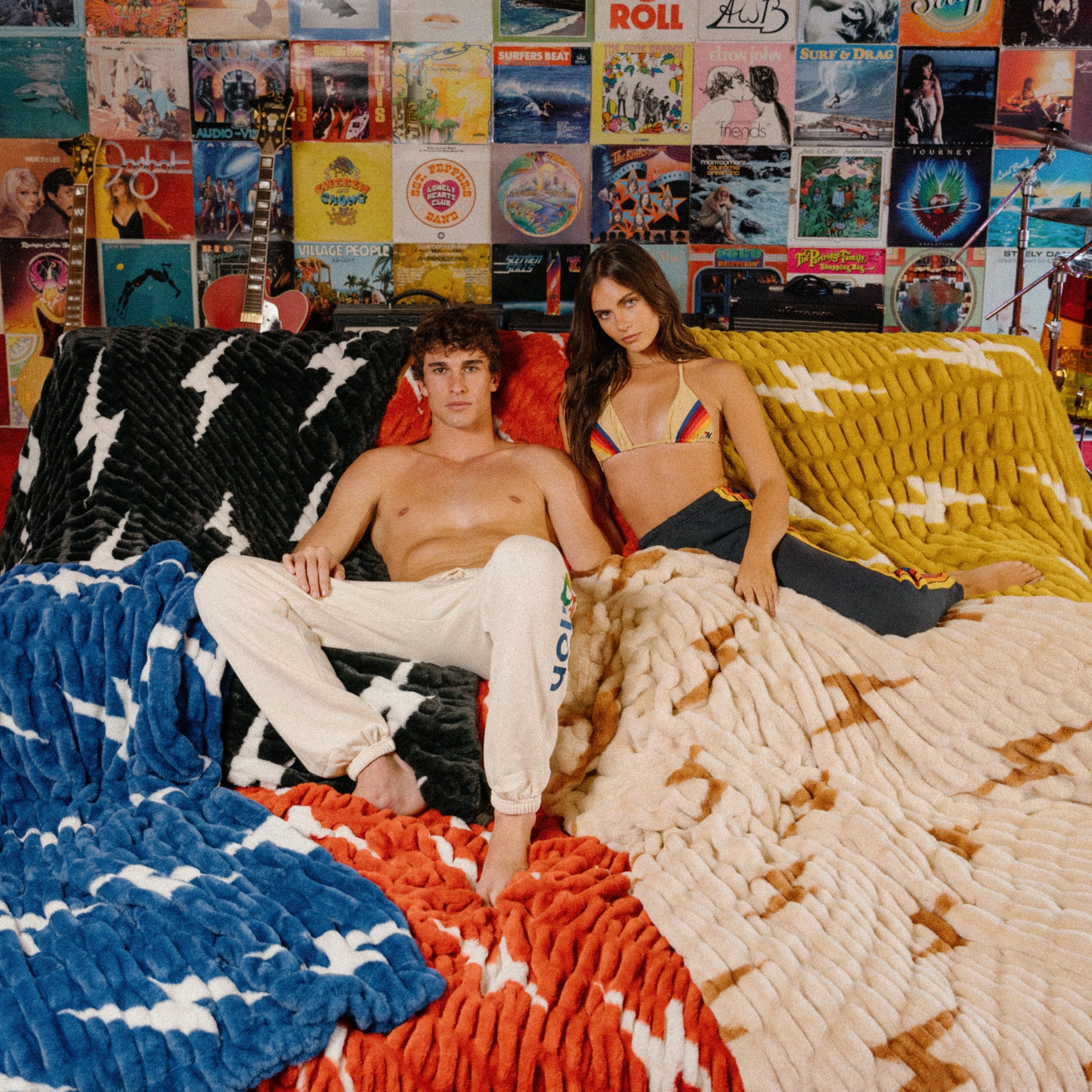 Aviator Nation x Lola Blanket - Beige // Copper Bolt - Image 8