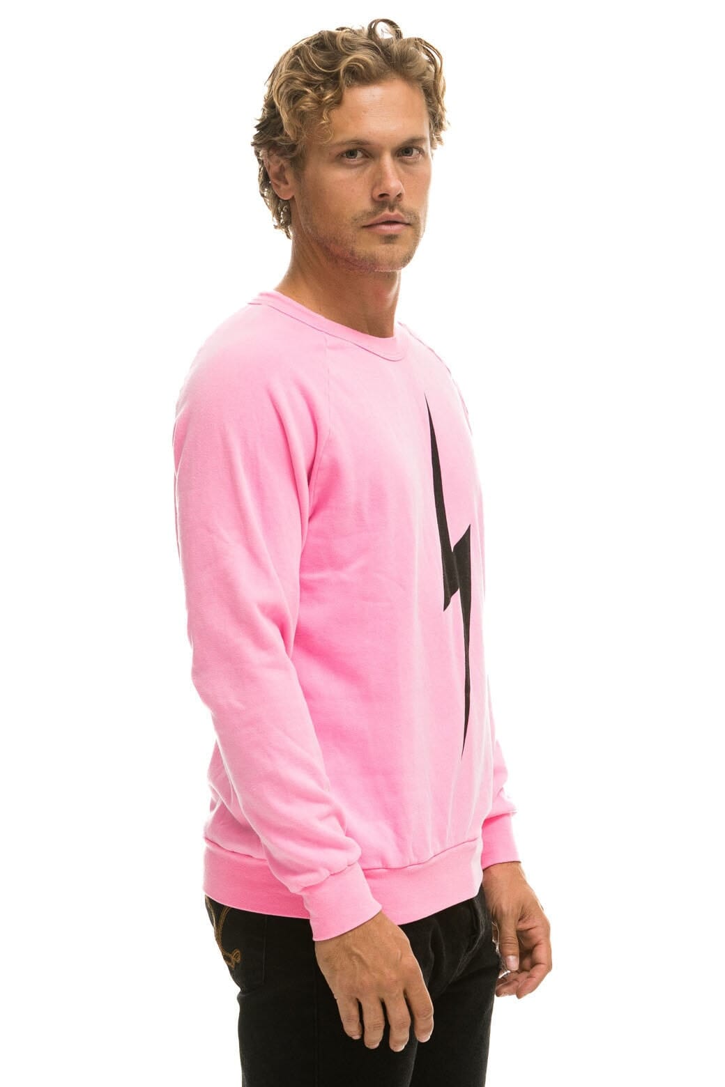 BOLT CREW SWEATSHIRT - NEON PINK - Image 4