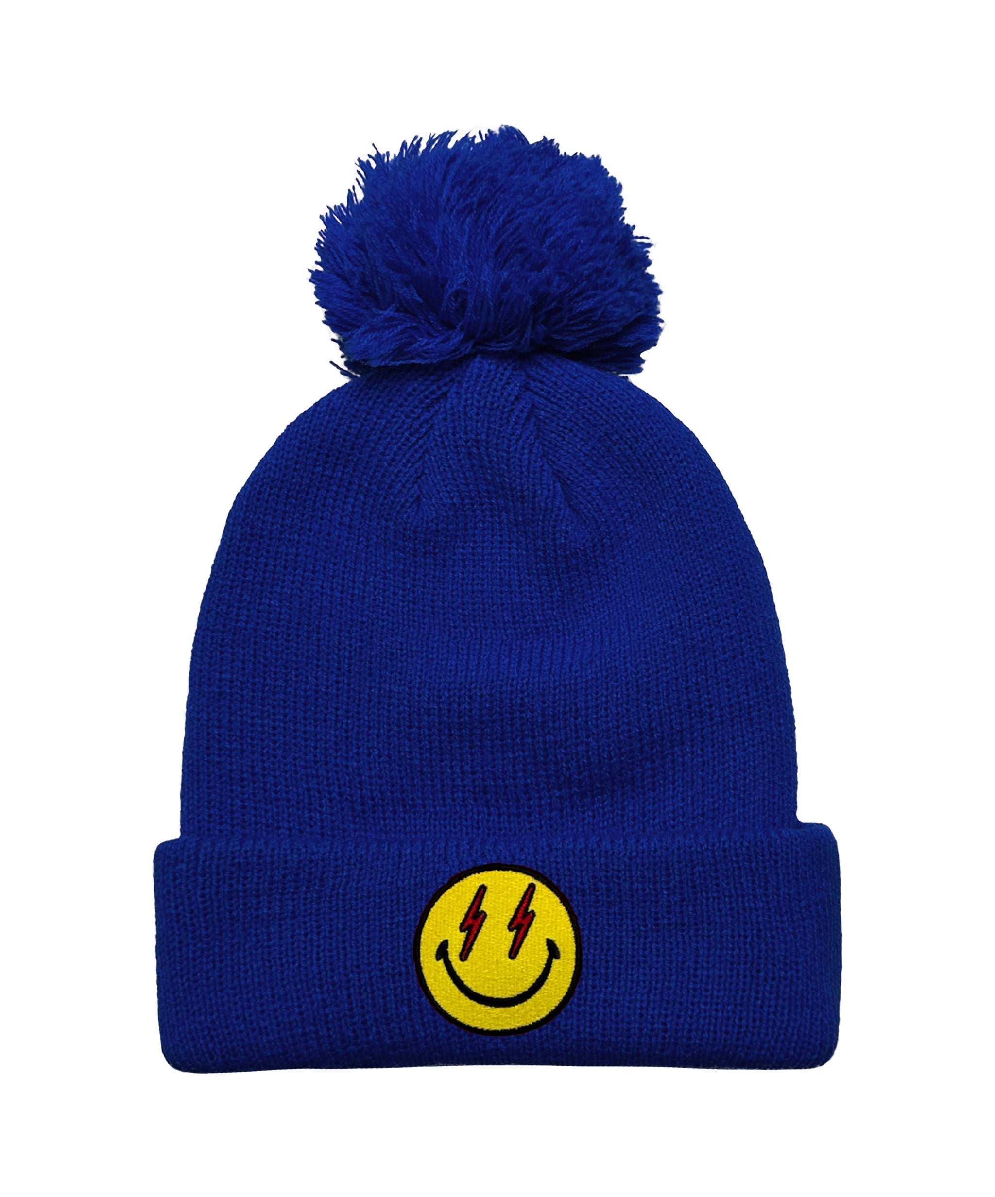 BOLT SMILEY POM POM RIB BEANIE - Image 4