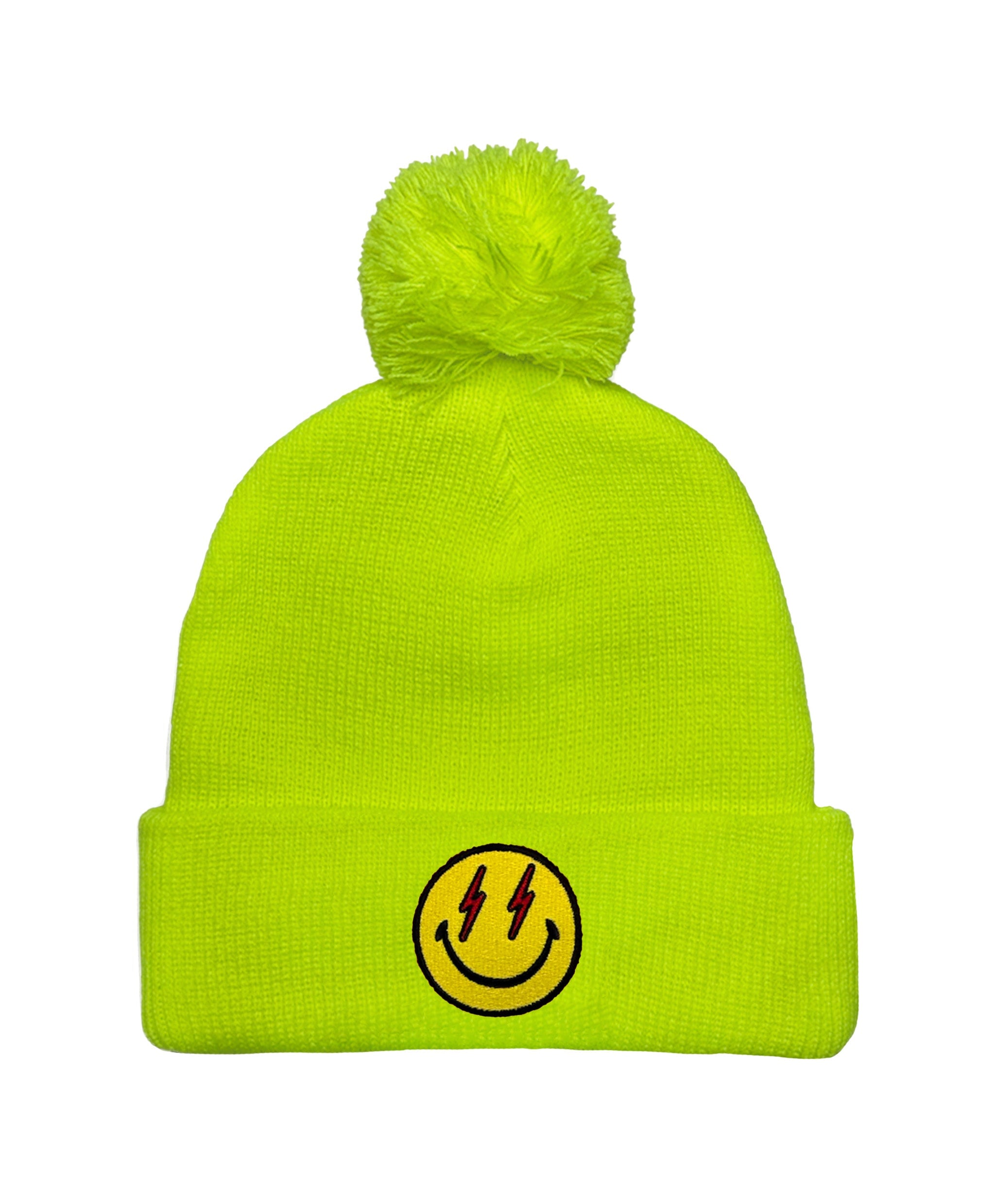 BOLT SMILEY POM POM RIB BEANIE - Image 6