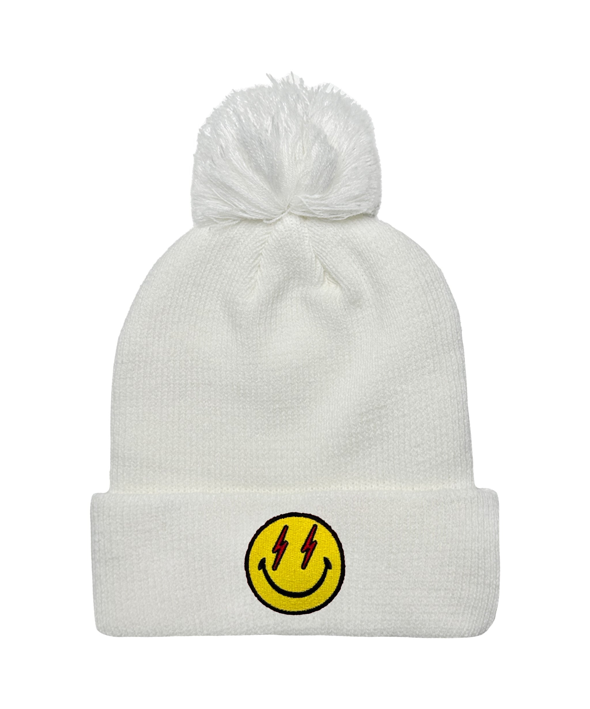 BOLT SMILEY POM POM RIB BEANIE - Image 5