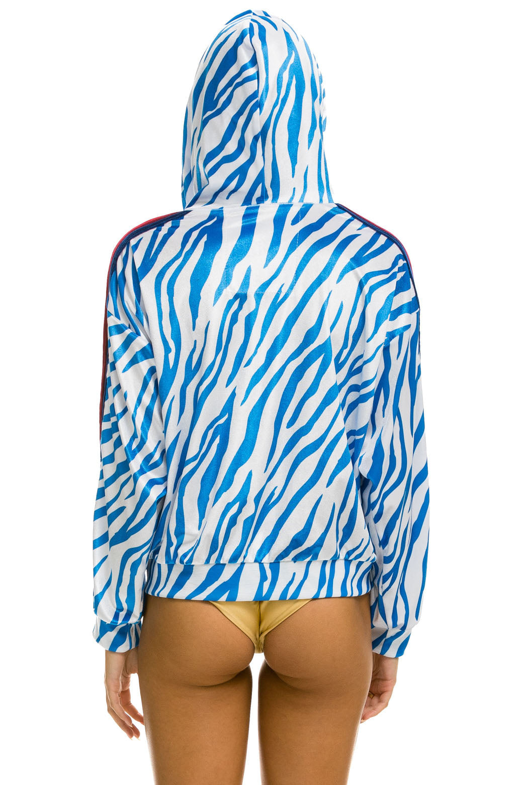 CLASSIC VELVET RELAXED ZIP HOODIE - BLUE TIGER - Image 9