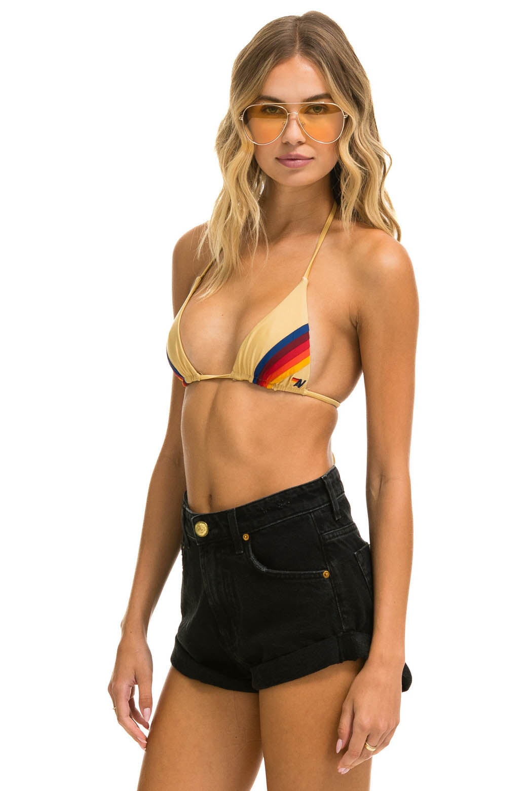 HI RISE ROCKER JEAN SHORTS - VINTAGE BLACK - Image 3