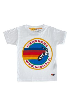 KID'S AVIATOR NATION MANHATTAN BEACH TEE - WHITE