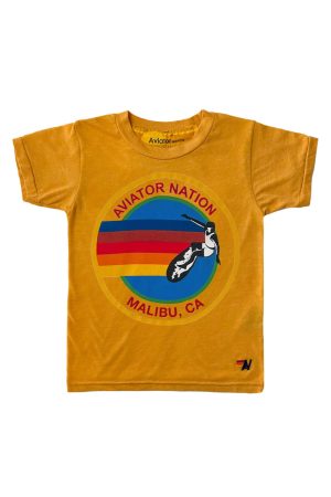 KID'S AVIATOR NATION MALIBU TEE - GOLD