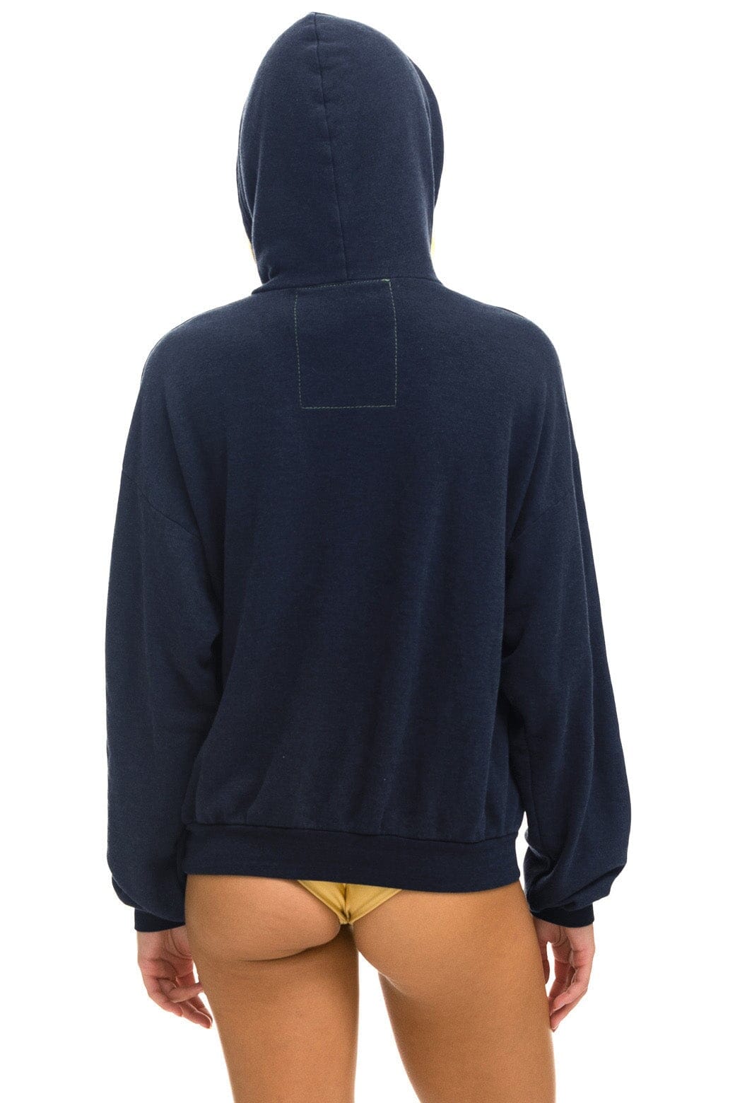 LOGO PULLOVER RELAXED HOODIE - NAVY - Image 3