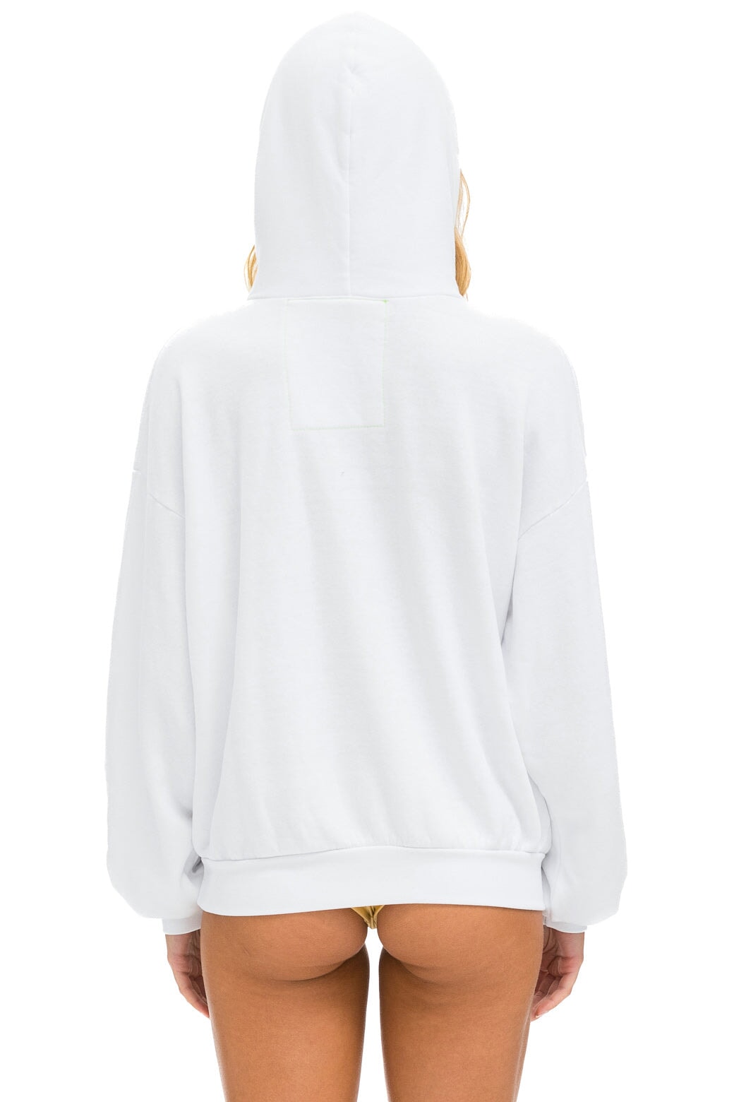 LOGO PULLOVER RELAXED HOODIE - WHITE - Image 8
